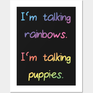 Puppies and rainbows Posters and Art
